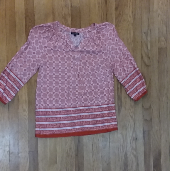 Anne Carson Red Pattern Blouse - Picture 5 of 13